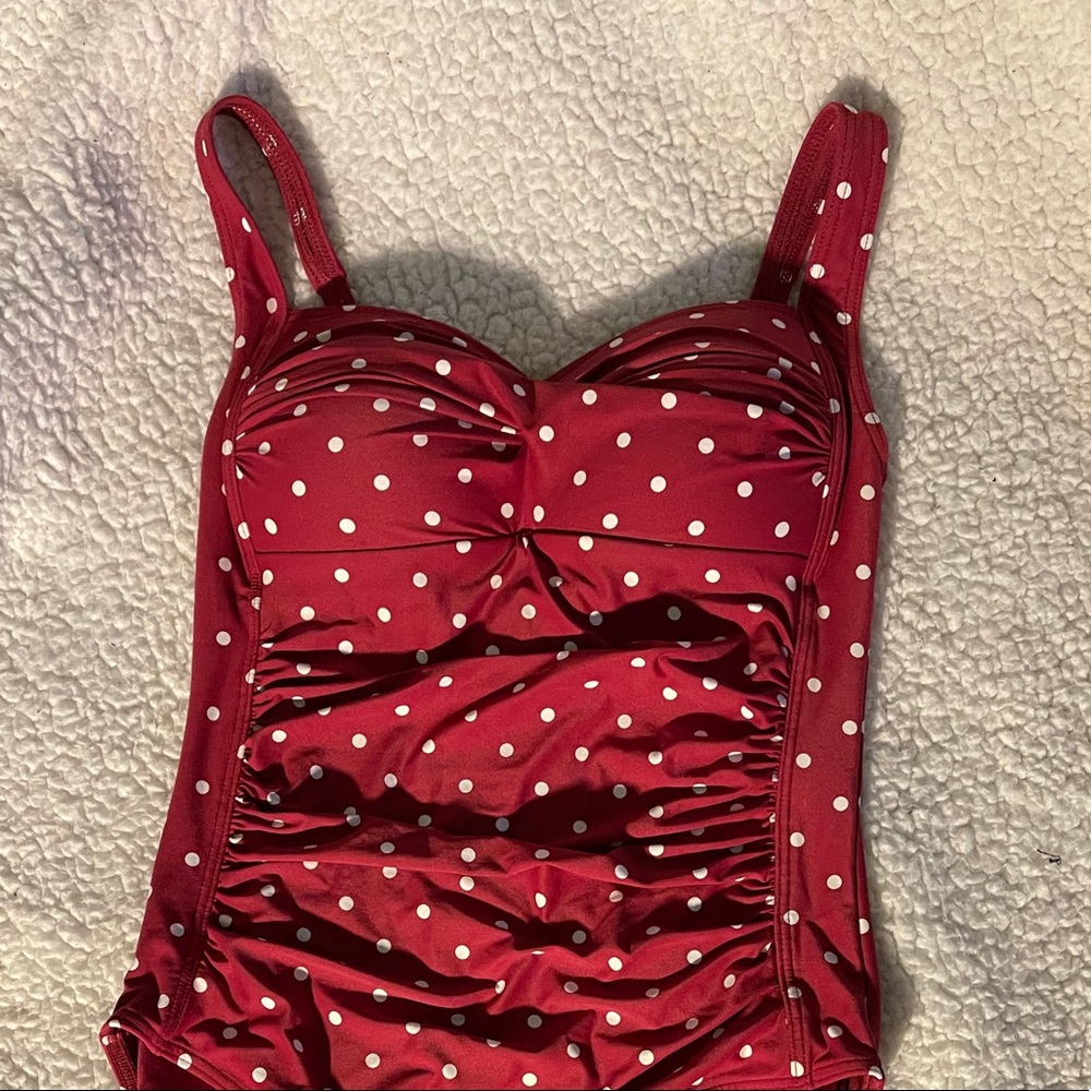 3. NIPTUCK SWIM. Red polka dots women swimsuit .